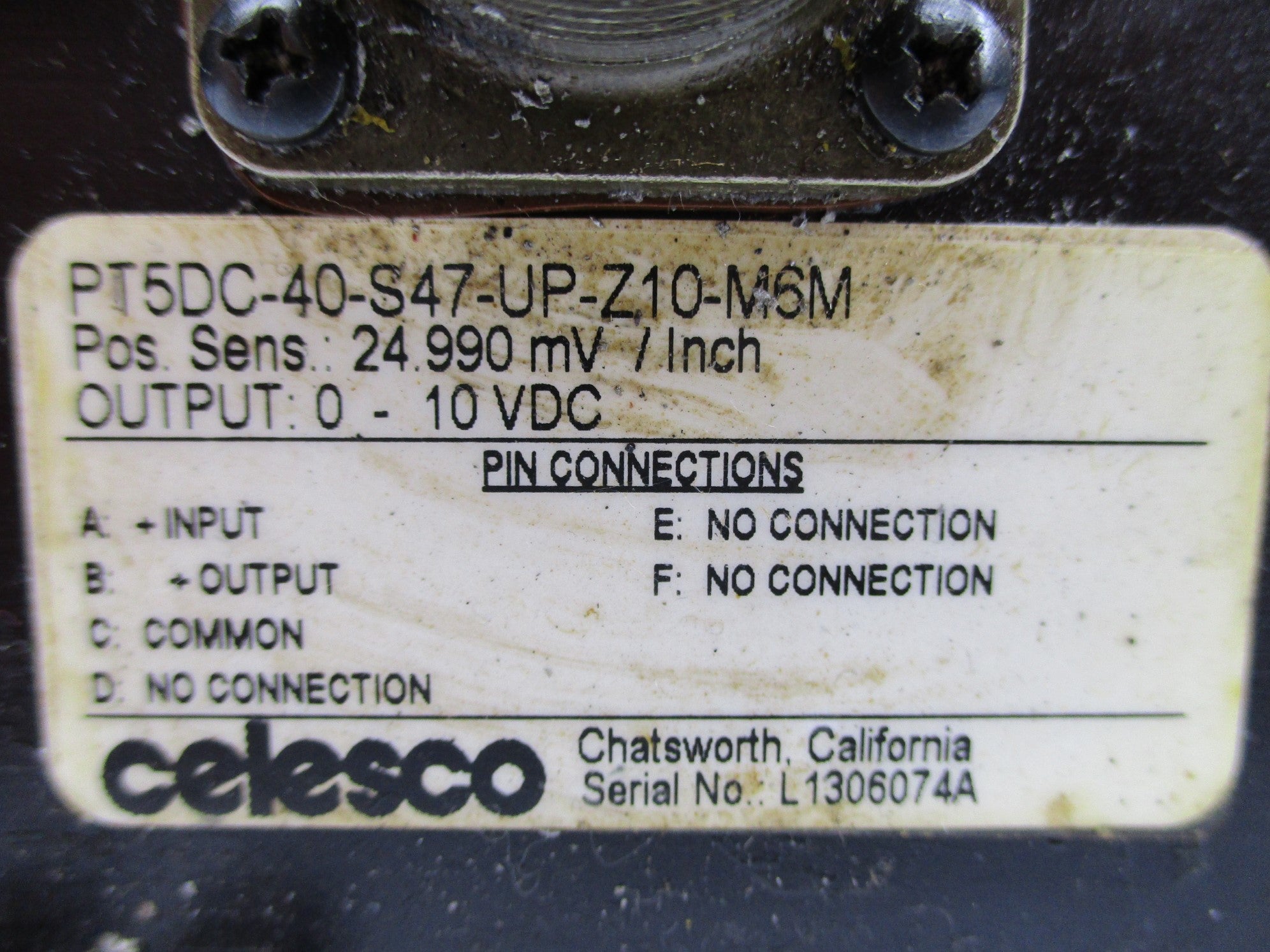 CELESCO PT5DC-40-S47-UP-Z10-M6M UNMP