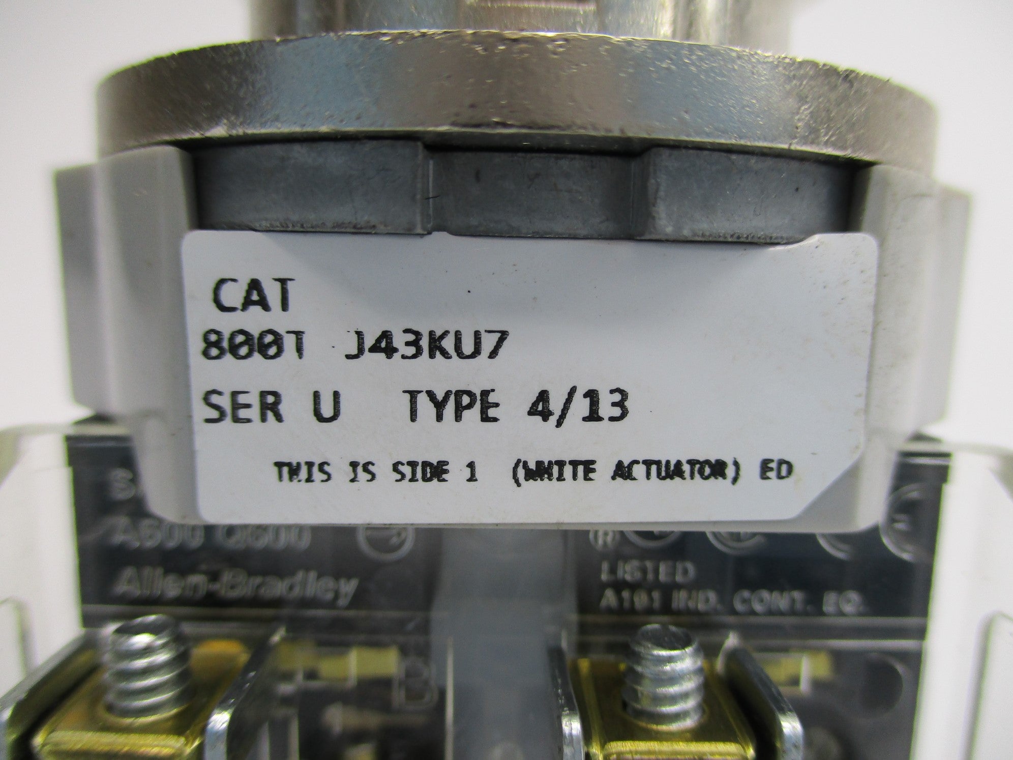 INDUSTRIAL SPARE PART 800T-J43KU7 SER. U UNMP