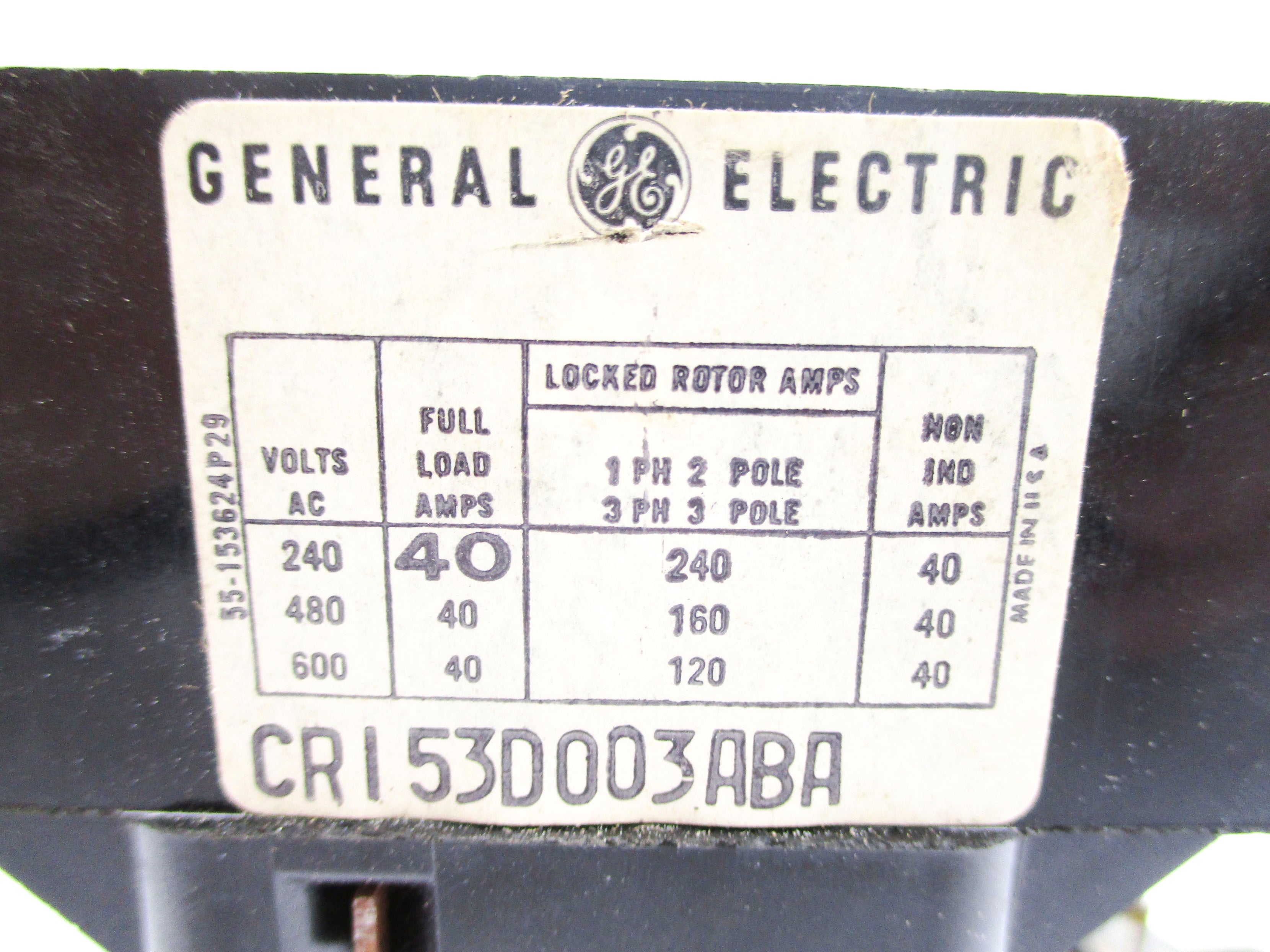 GENERAL ELECTRIC CR153D003ABA 24V NSNP