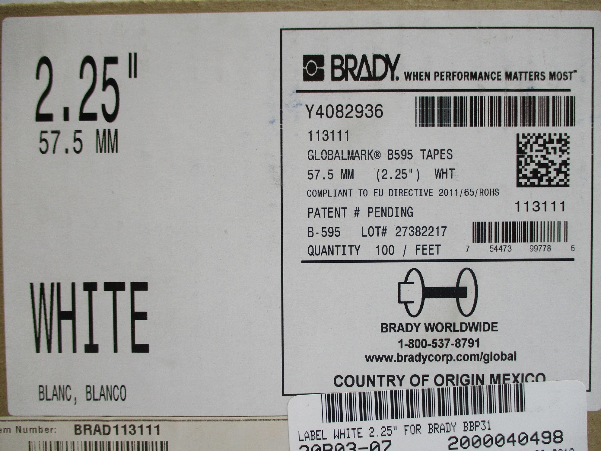 BRADY 113111 NSMP