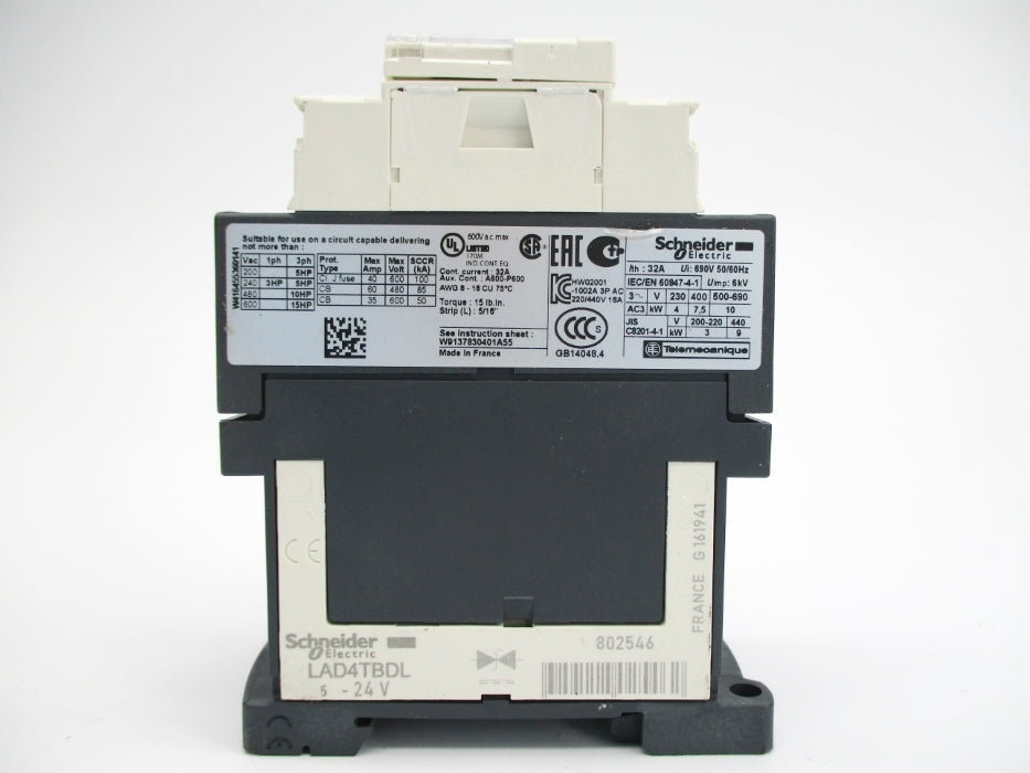 SCHNEIDER ELECTRIC LC1D18BL 24VDC NUPI