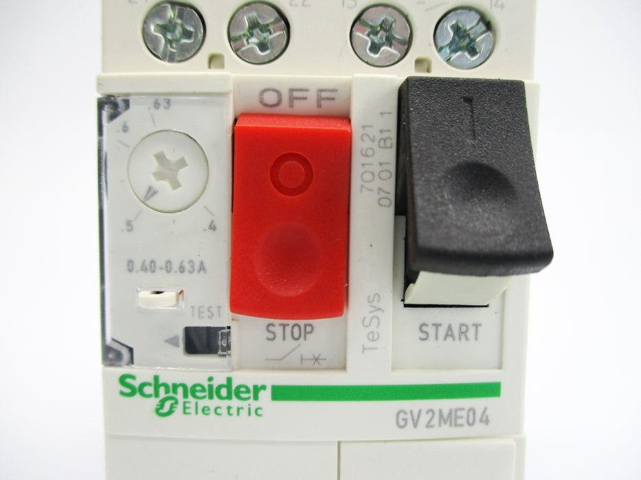 SCHNEIDER ELECTRIC GV2ME04 0.40-0.63A NUPI