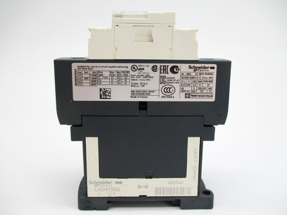 SCHNEIDER ELECTRIC LC1D25BL 24VDC NUPI