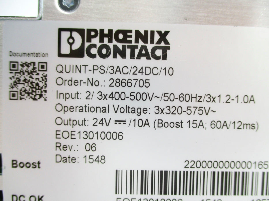 PHOENIX CONTACT QUINT-PS/3AC/24DC/10 2866705 NUPI
