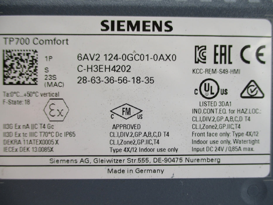 SIEMENS 6AV2124-0GC01-0AX0 NUPI