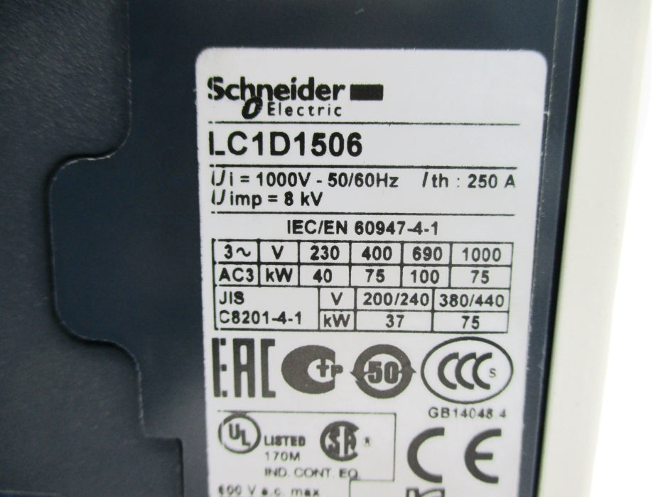 SCHNEIDER ELECTRIC LC1D1506 (AS PICTURED) NUPI