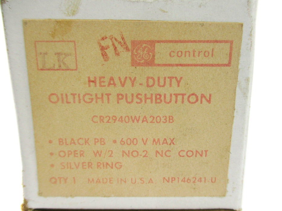 GENERAL ELECTRIC CR2940WA203B 600V NSMP