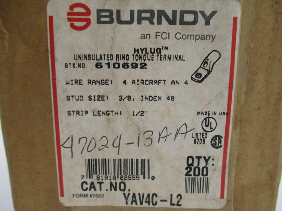 BURNDY YAV4C-L2 (PKG OF 200) NSFS