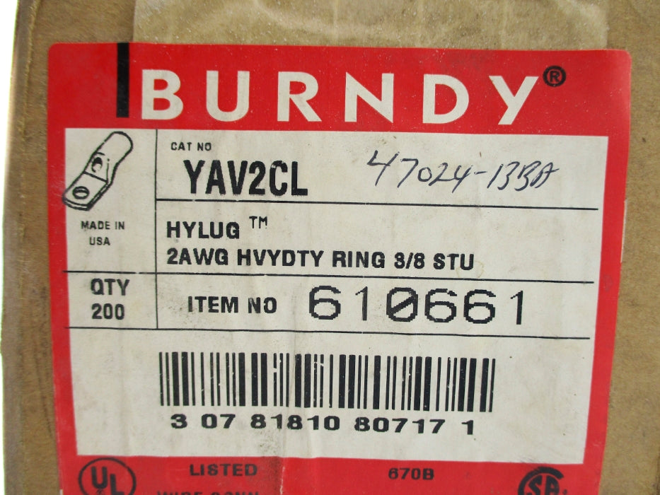 BURNDY YAV2CL (PKG OF 200) NSFS