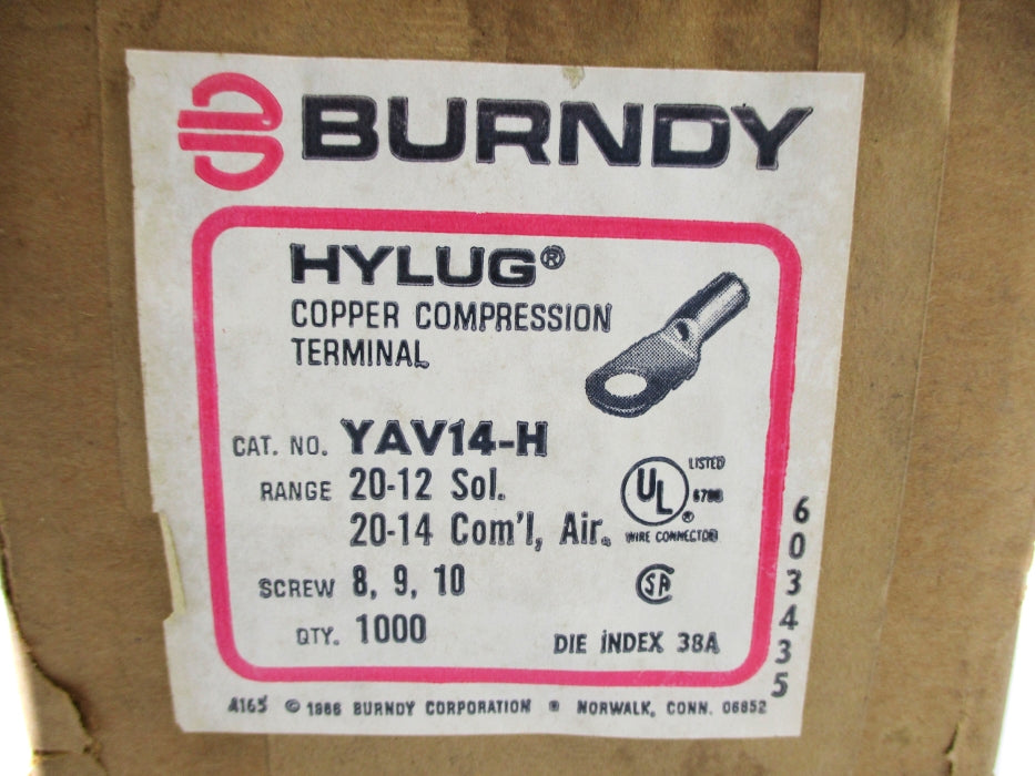 BURNDY YAV14-H (PKG OF 1000) NSFS