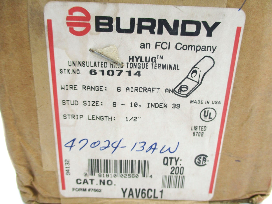 BURNDY YAV6CL1 (PKG OF 200) NSFS