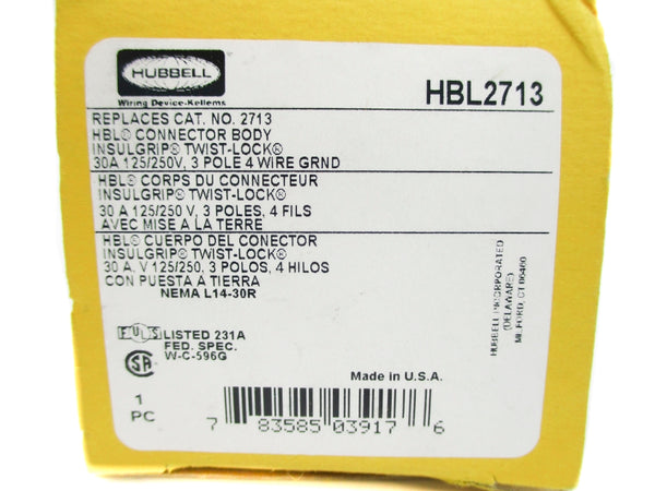 HUBBELL HBL2713 125/250V 30A NSMP