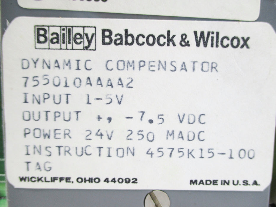BAILEY 755010AAAA2 UNMP