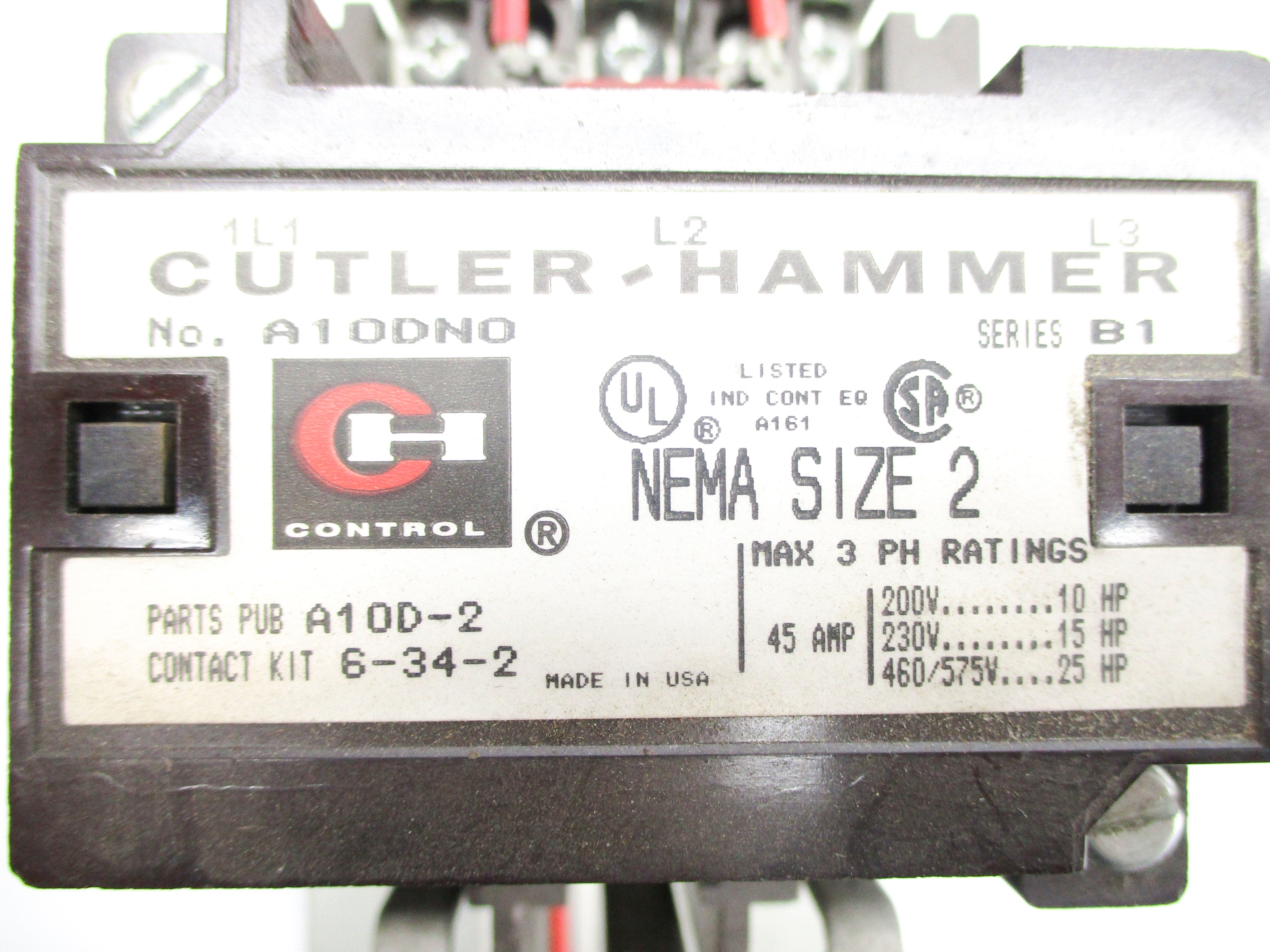 CUTLER HAMMER A10DN0 SER. B1 600VAC (AS PICTURED) UNMP