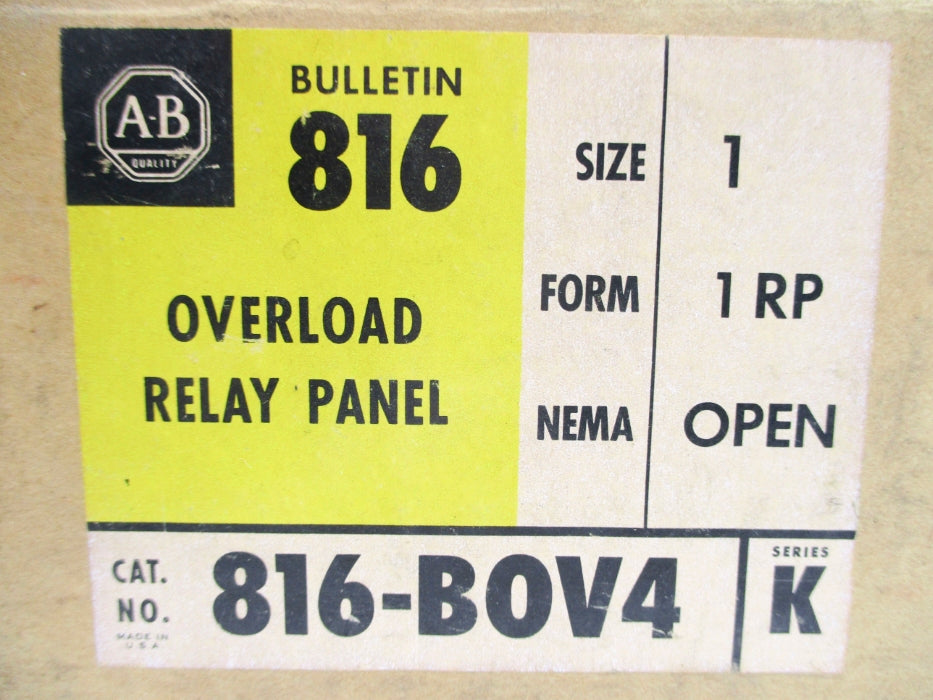 ALLEN BRADLEY 816-BOV4 SER. K (BR/YL) NSMP