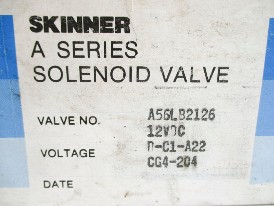 SKINNER A56LB2126 12VDC 125PSI NSMP