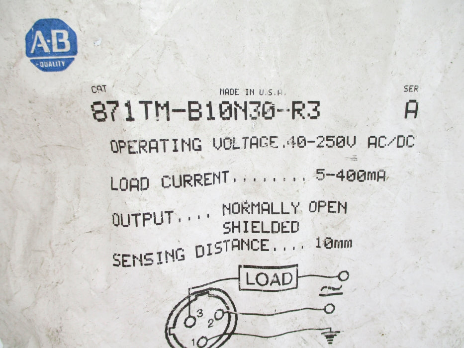ALLEN BRADLEY 871TM-B10N30-R3 SER. A NSMP