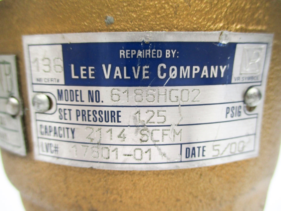KUNKLE VALVE 6186HG02 125PSIG UNMP