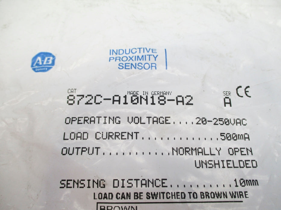 ALLEN BRADLEY 872C-A10N18-A2 SER. A NSMP