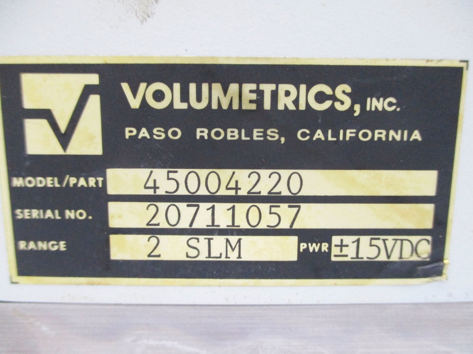 VOLUMETRICS 45004220 2000PSIG UNMP