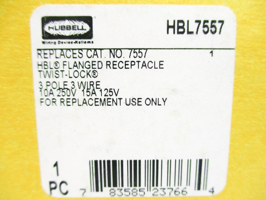 HUBBELL HBL7557 250V 15A NSMP