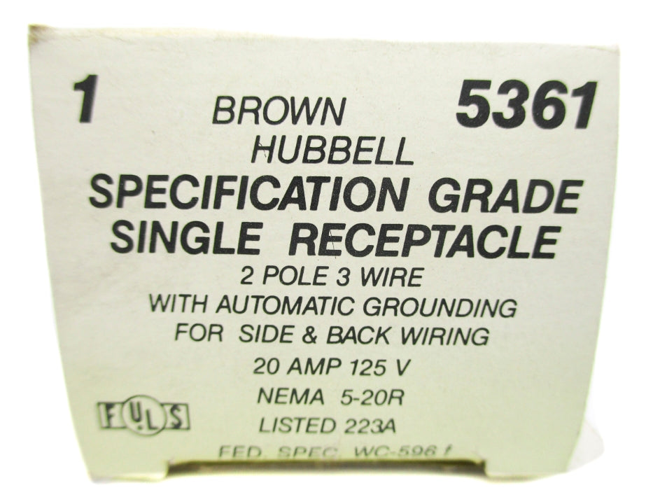 HUBBELL 5361 125V 20A NSMP