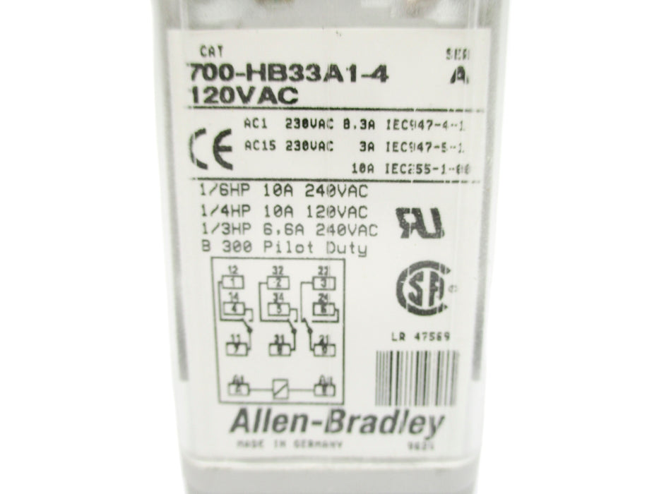 INDUSTRIAL SPARE PART 700-HB33A1-4 SER. A 120VAC 10A UNMP