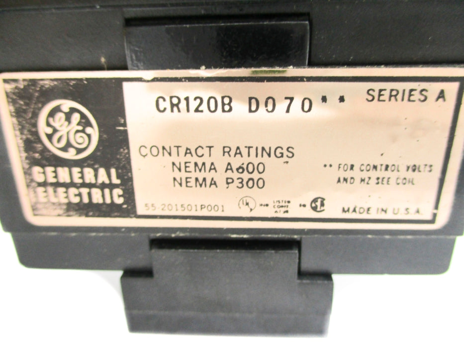 GENERAL ELECTRIC CR120BD070** SER. A 600V UNMP