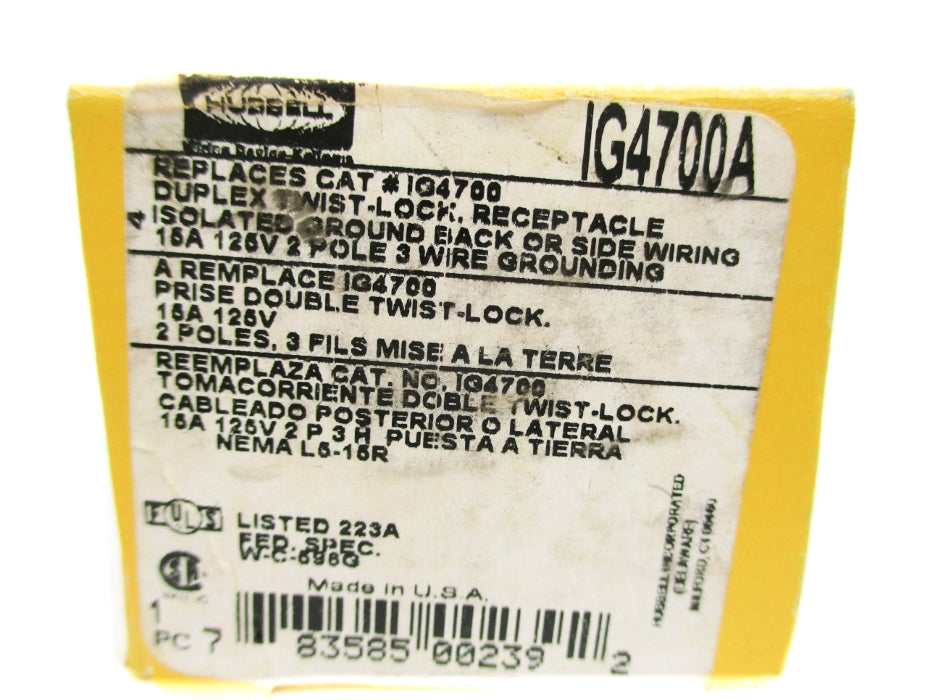 HUBBELL IG4700A NSMP