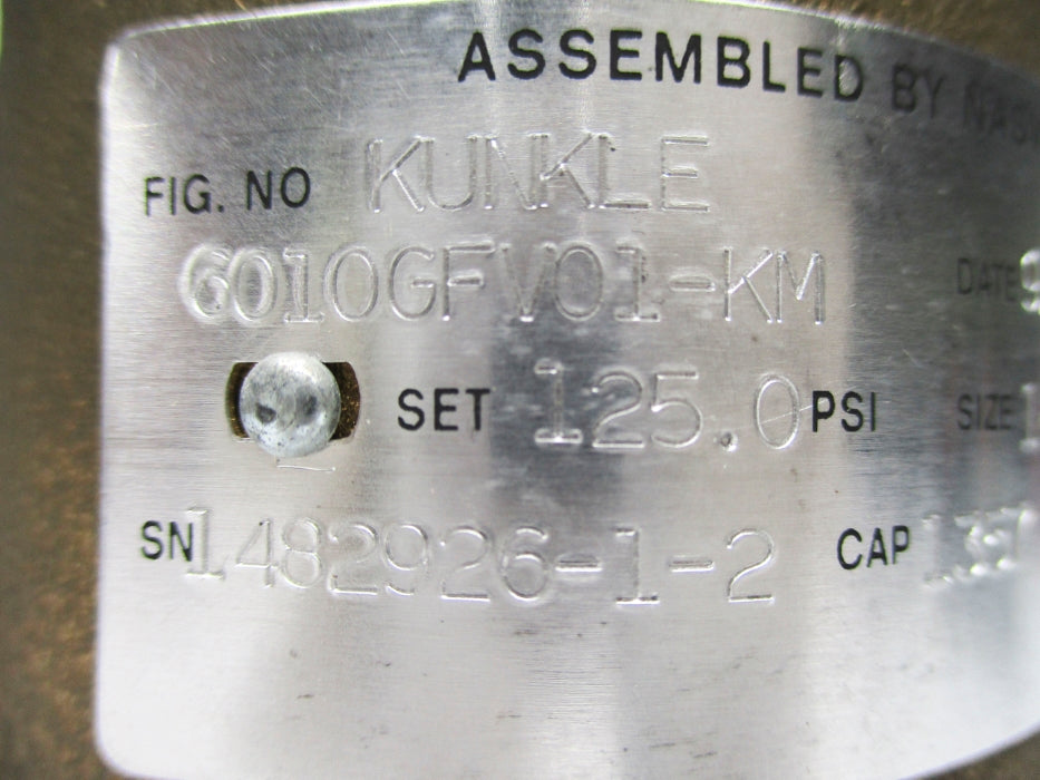 KUNKLE 6010GFV01-KM 125PSI NSNP