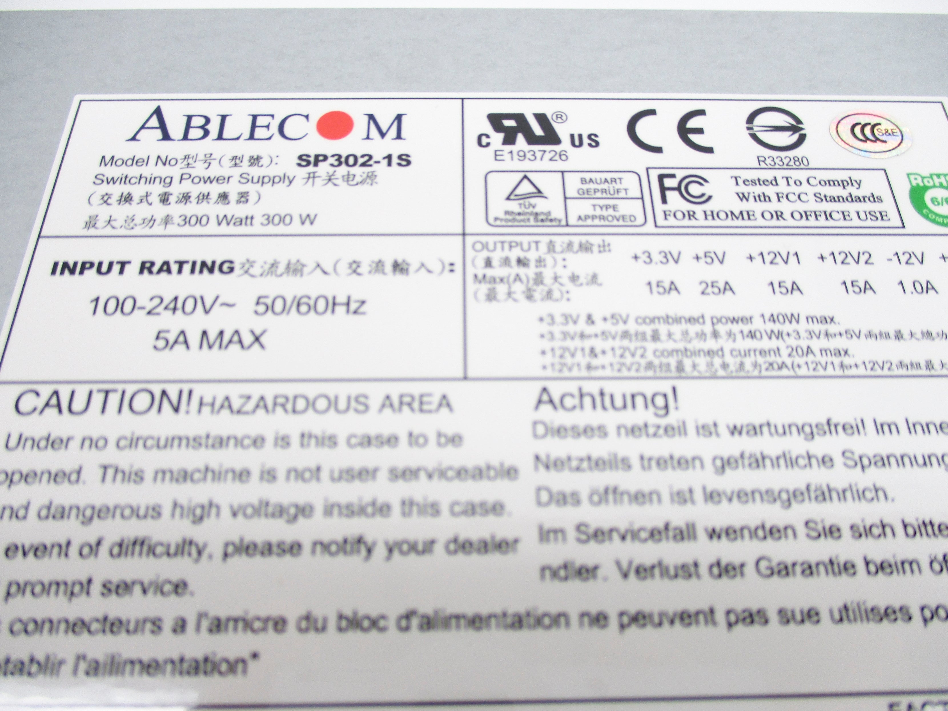 ABLECOM SP302-1S NSNP