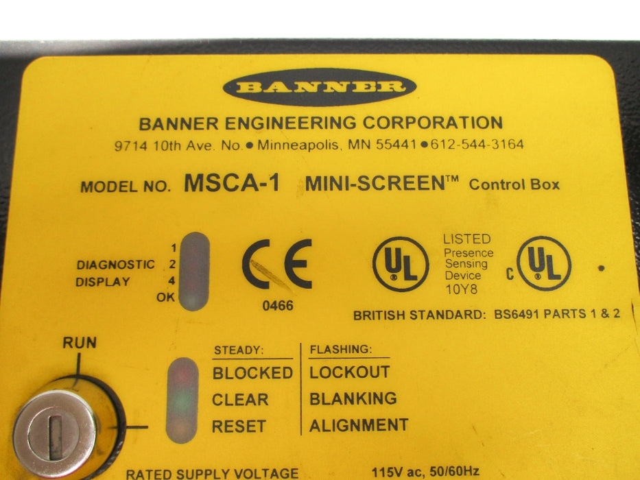 BANNER ENGINEERING MSCA-1 (AS PICTURED) NSNP