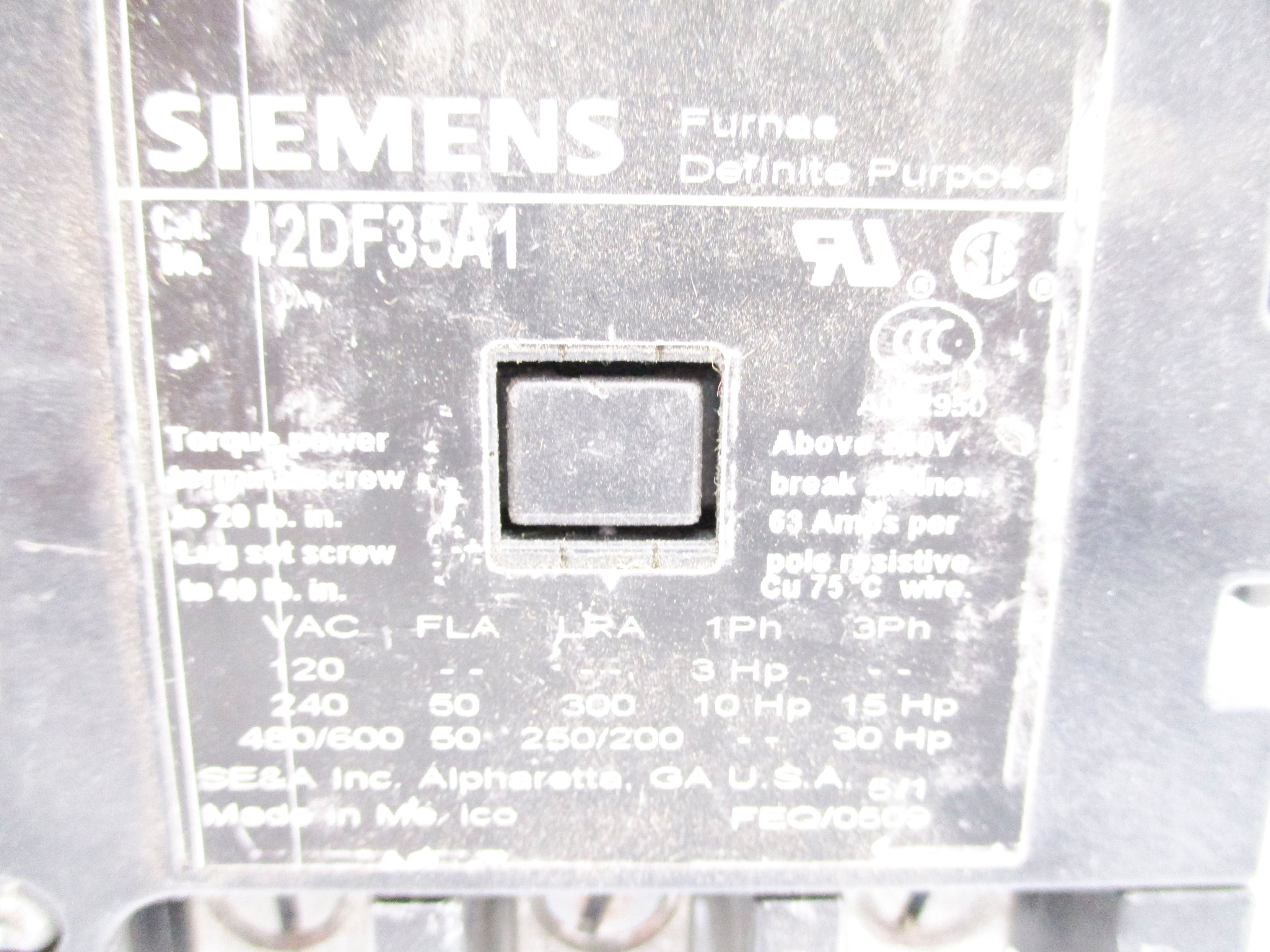 SIEMENS 42DF35A1 120V UNMP