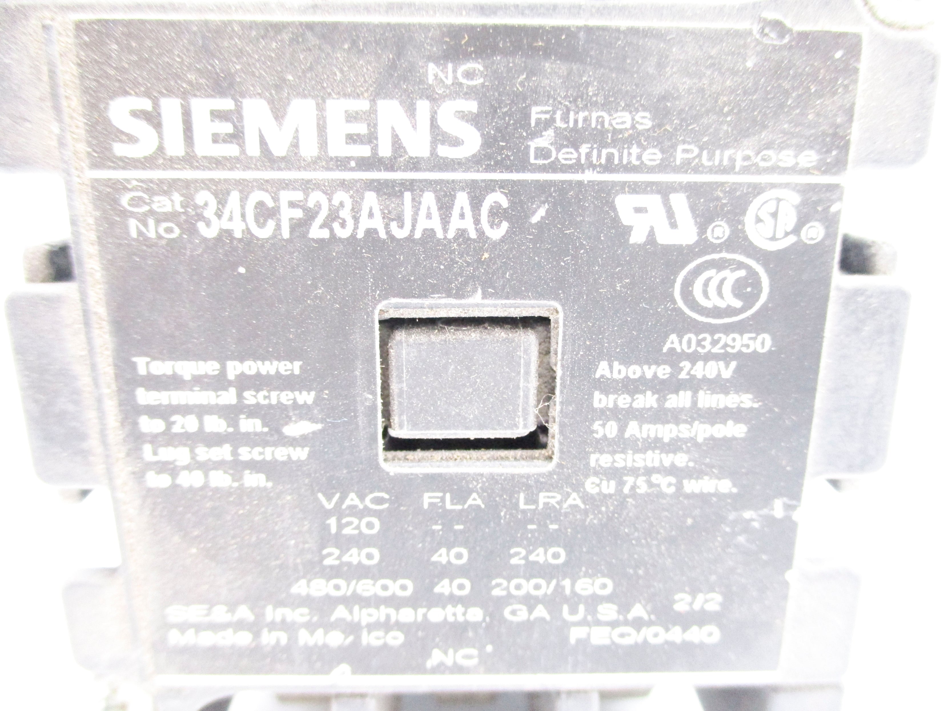 SIEMENS 34CF23AJAAC 24V UNMP