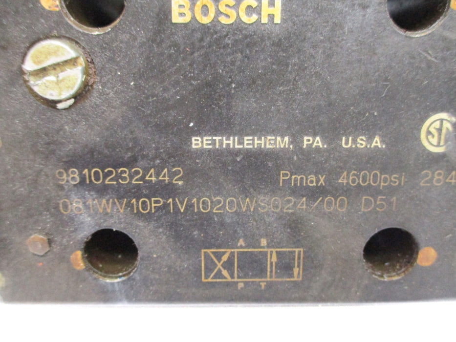 BOSCH 081WV10P1V1020WS024/00D51 9810232442 400PSI UNMP