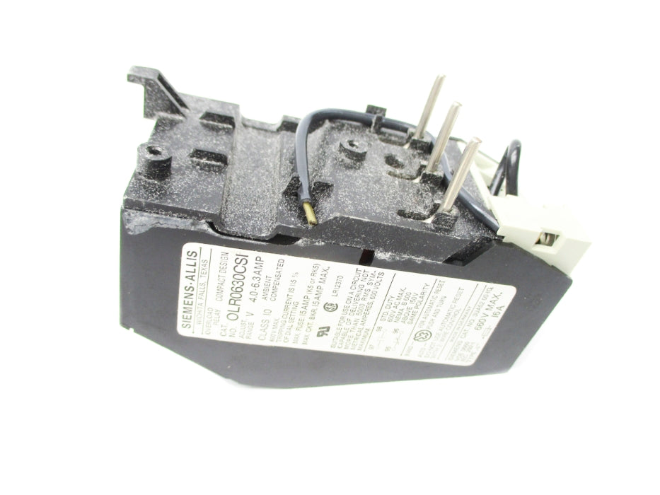 SIEMENS OLR0630CSI 4.0-6.3A 600V NSNP