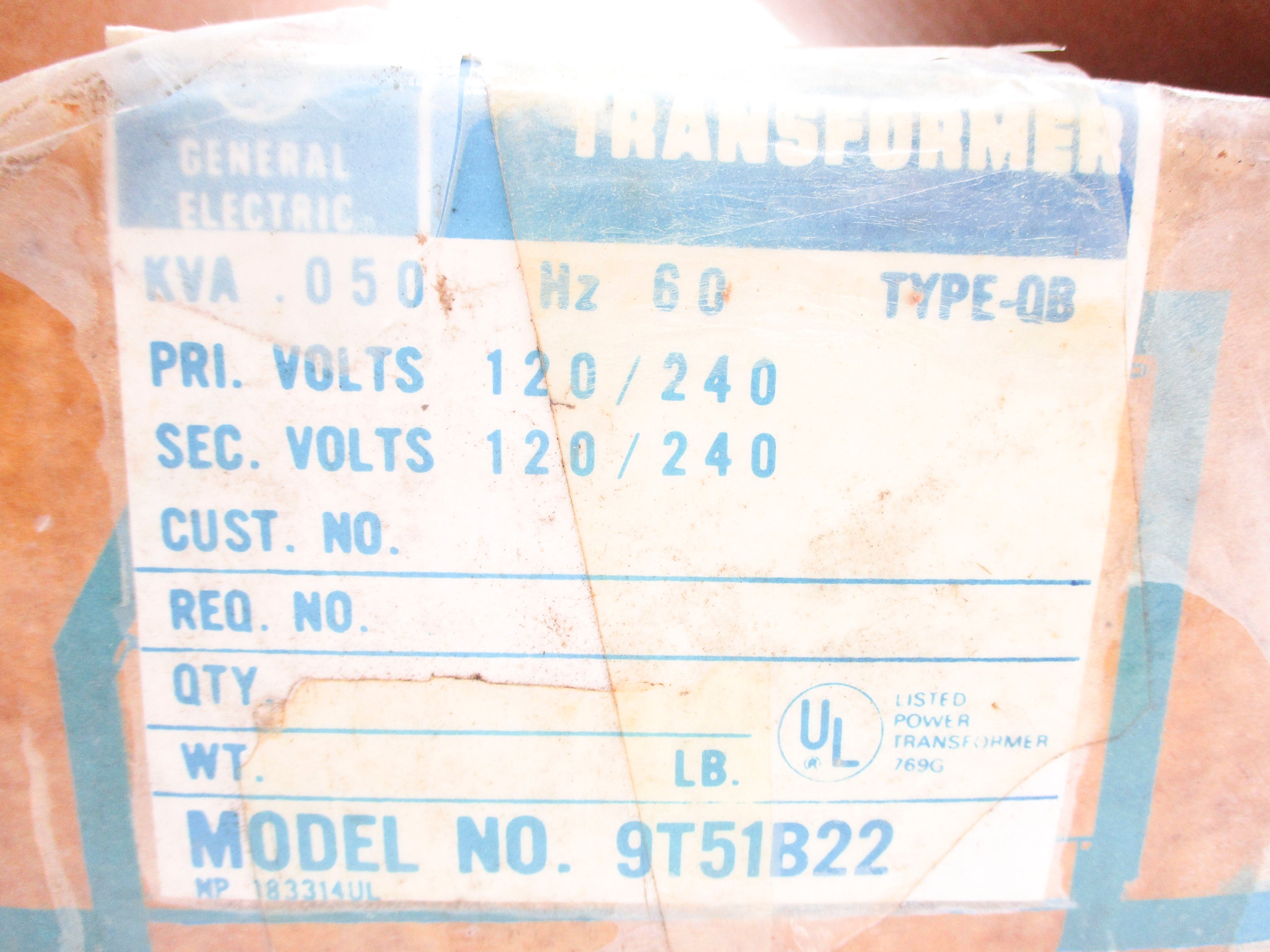 GENERAL ELECTRIC 9T51B22 NSMP