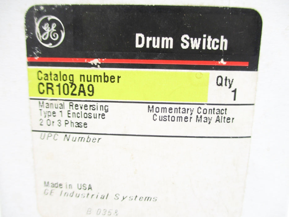 GENERAL ELECTRIC CR102A9 NSMP