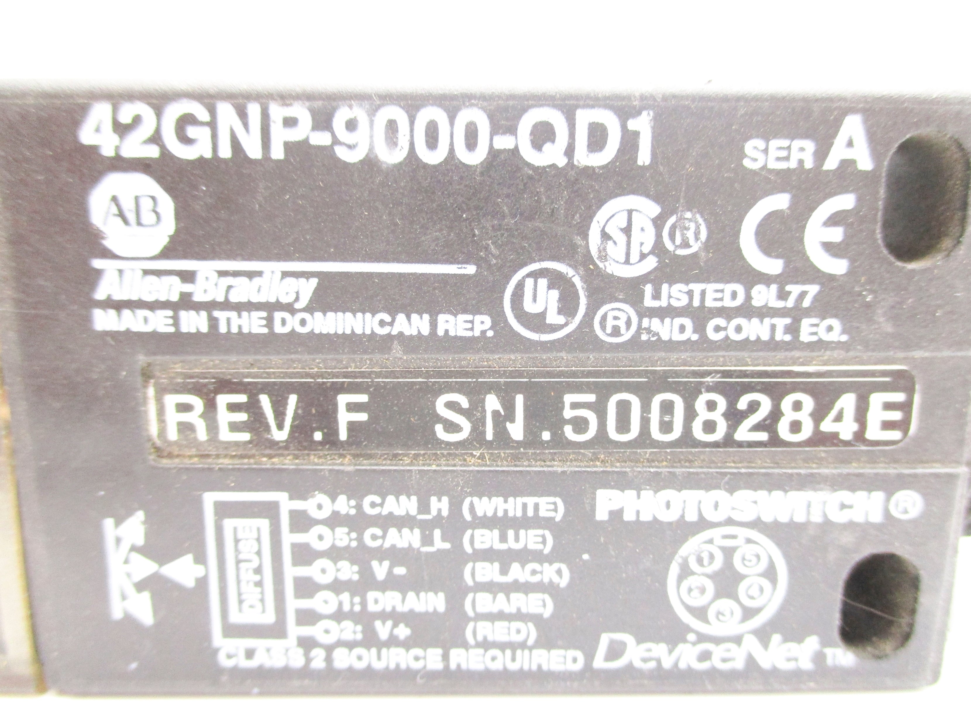 ALLEN BRADLEY 42GNP-9000-QD1 SER. A UNMP