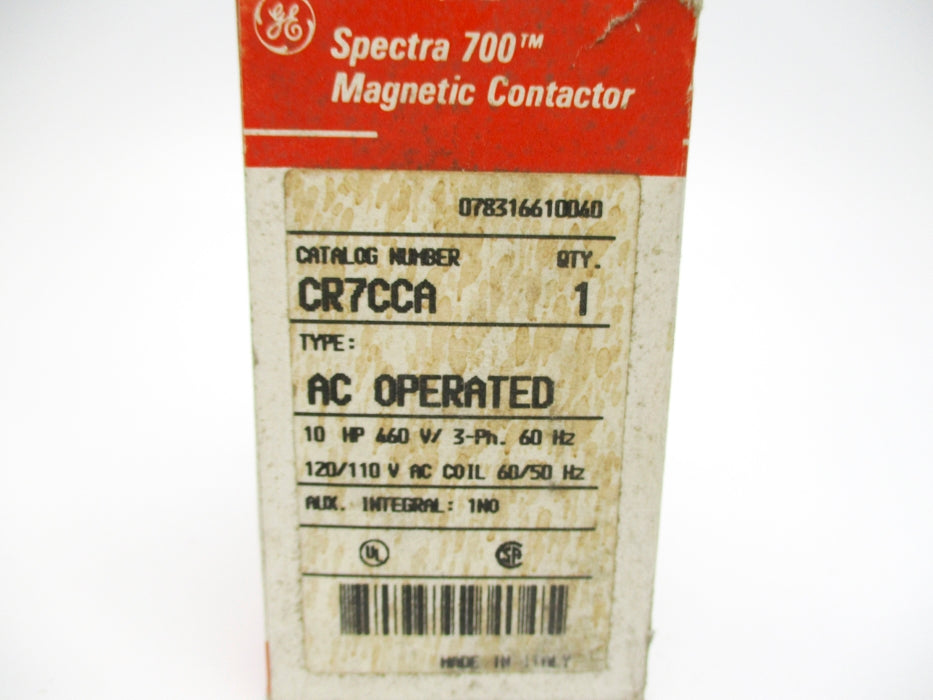 GENERAL ELECTRIC CR7CCA 110/120V NSMP
