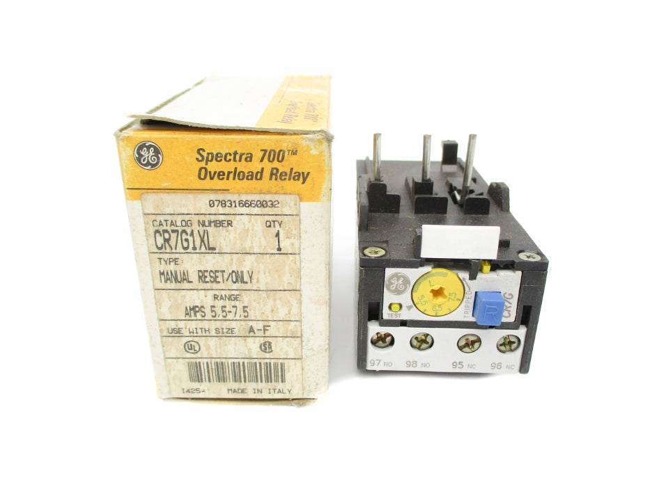 GENERAL ELECTRIC CR7G1XL 5.5-7.5A 660V NSMP