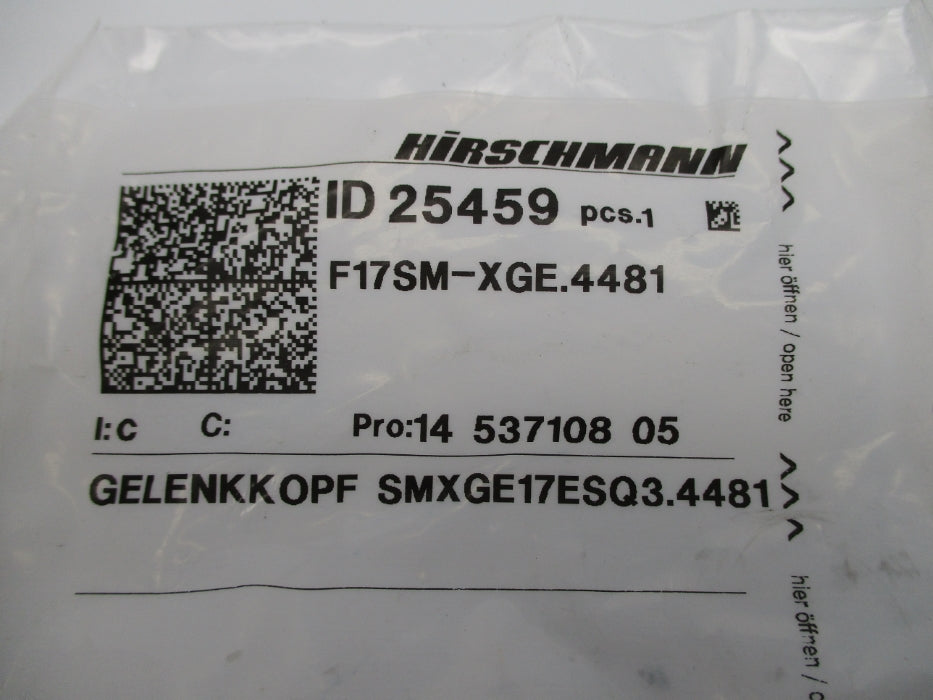 HIRSCHMANN F17SM-XGE.4481 25459 NSMP