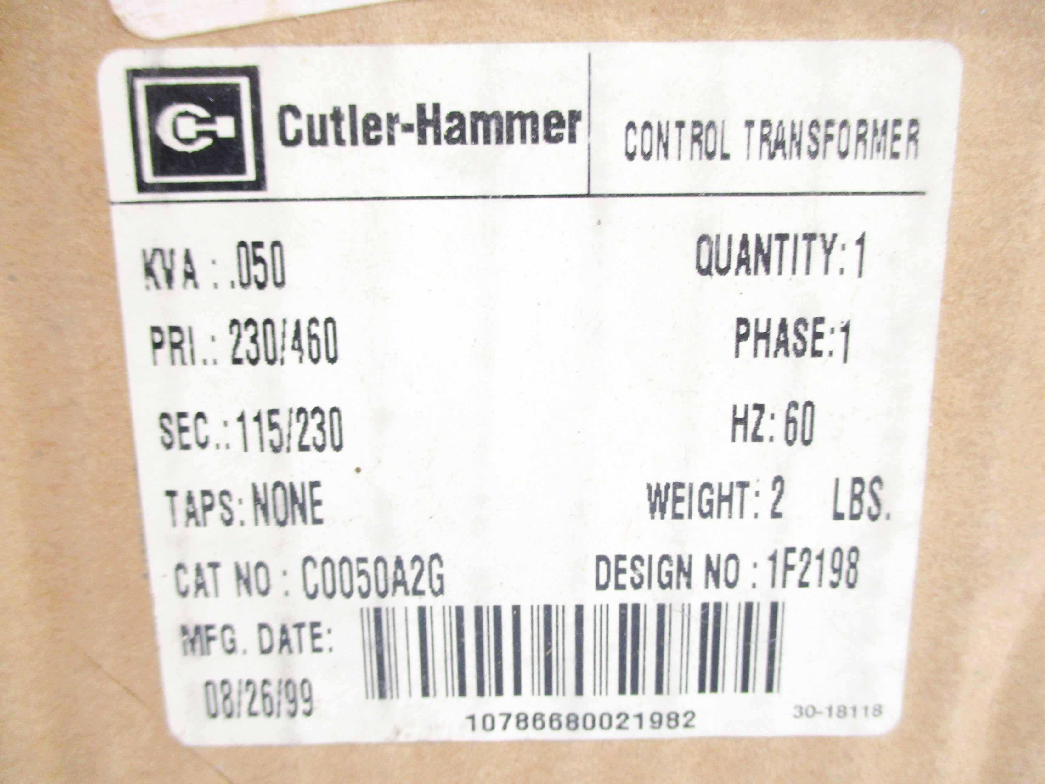 CUTLER HAMMER C0050A2G NSMP