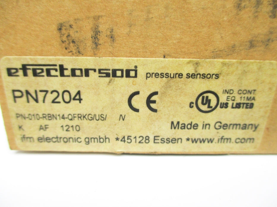 IFM EFECTOR PN-010-RBN14-QFRKG/US//V PN7204 18-36VDC -14-145PSI NSMP