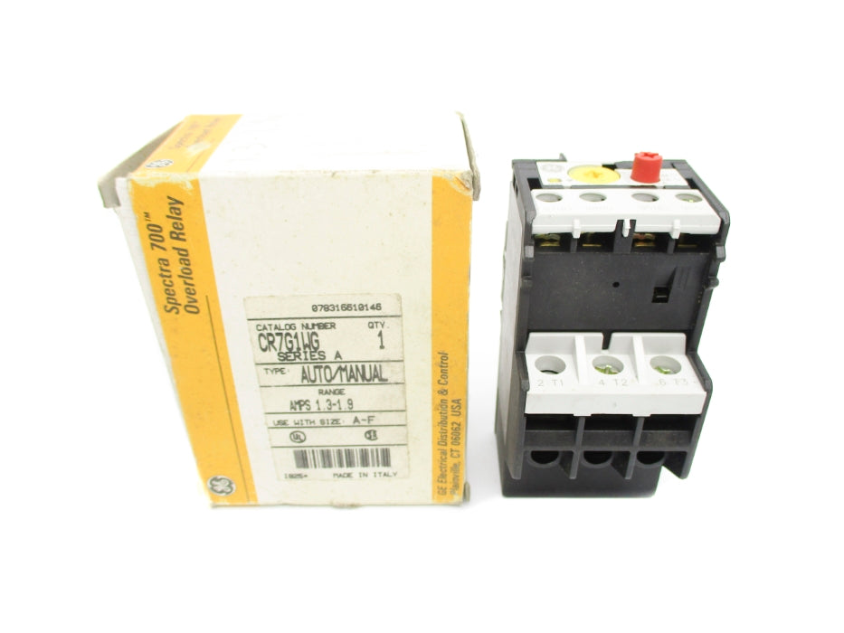 GENERAL ELECTRIC CR7G1WG SER. A 660V 1.3-1.9A NSMP