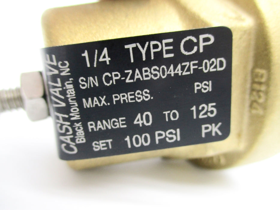 CASH VALVE 1/4-CP 40-125PSI NSNP