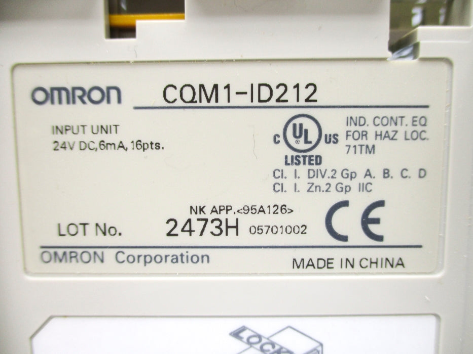 OMRON CQM1-ID212 NSNP