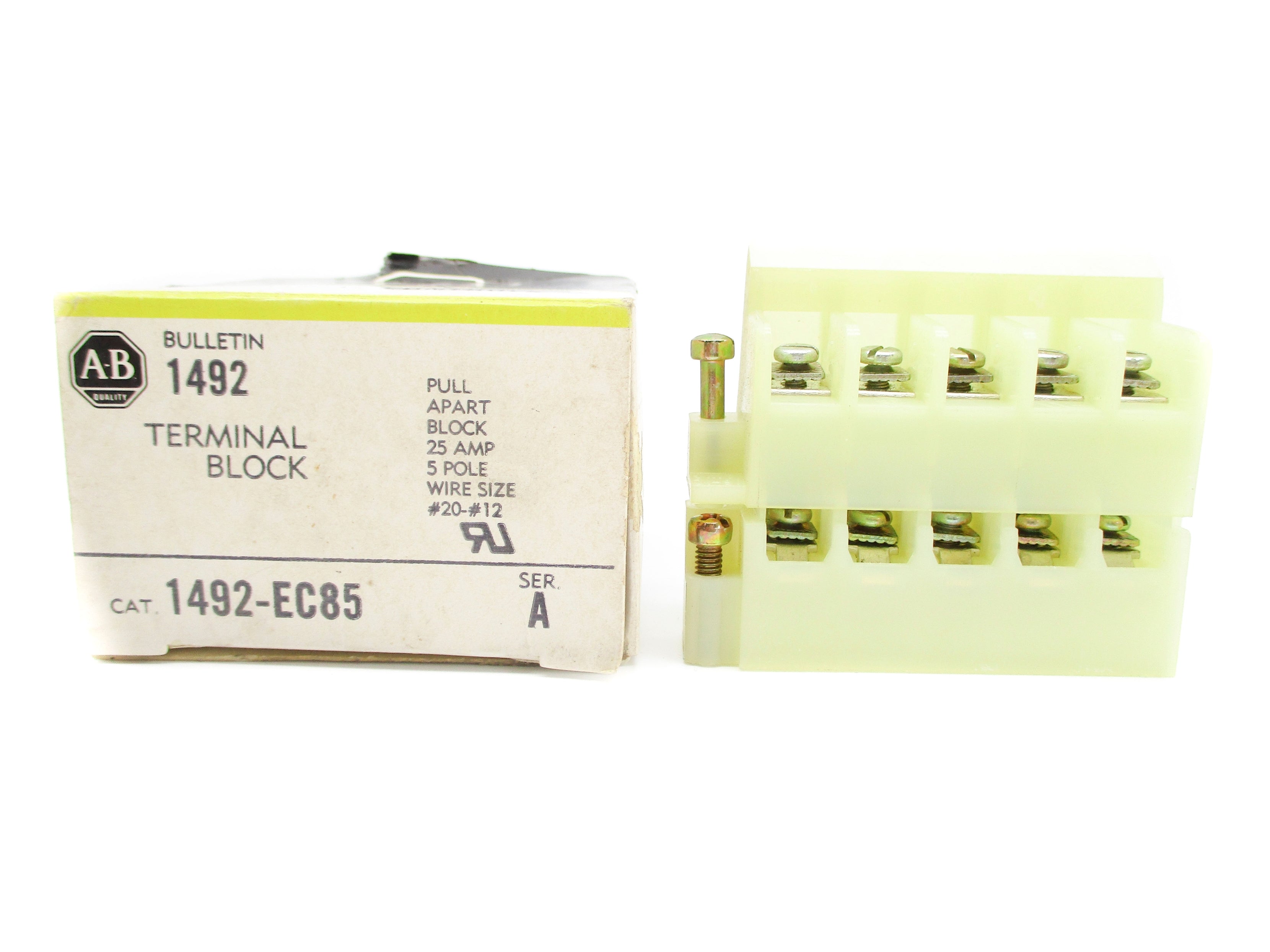 ALLEN BRADLEY 1492-EC85 SER. A 600VAC 25A (BK/YL) NSMP