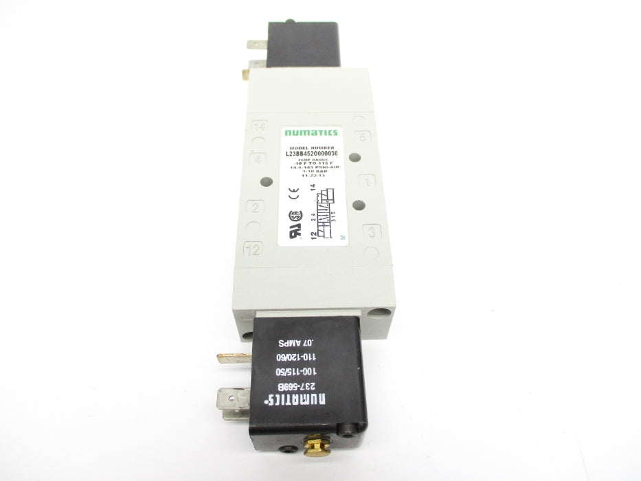 NUMATICS L23BB452O000030 14.5-145PSIG 100-115/50 110-120/60 UNMP