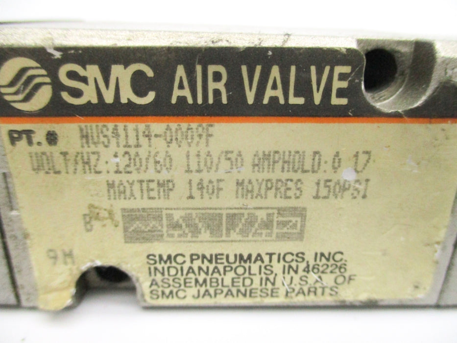 SMC NVS4114-0009F 110/120V 150PSI UNMP